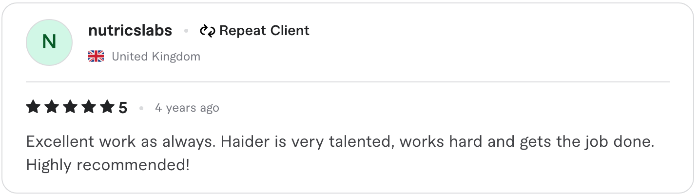 Verified Fiverr review